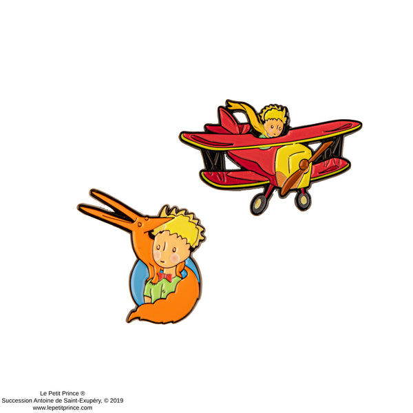 Set of 2 Aviator's Adventure Pins | Le Petit Prince | Cinereplicas