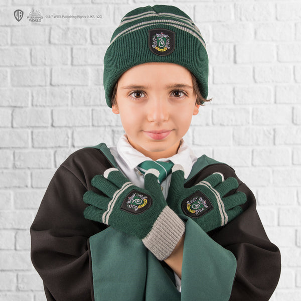 Kids Slytherin Beanie Gloves Set Harry Potter Cinereplicas