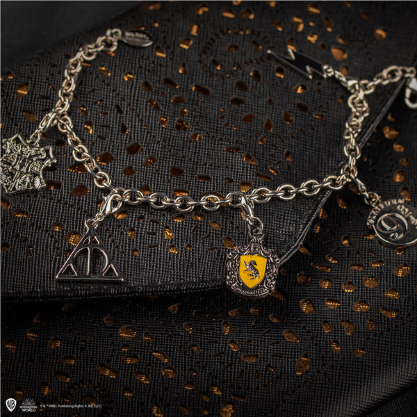 Harry Potter 11 Logo Charm Bracelet Movie Book Series Jewelry Multi Charms  - Wristlet - Superheroes Brand Movie Gryffindor Hufflepuff Ravenclaw  Slytherin Collection 