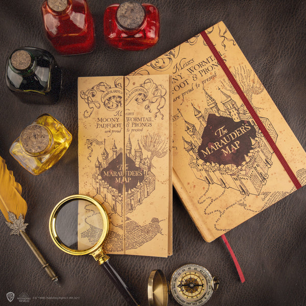 Notebook with foldable Marauder's map, Harry Potter