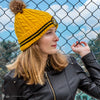 Gorro con pompón de Hufflepuff