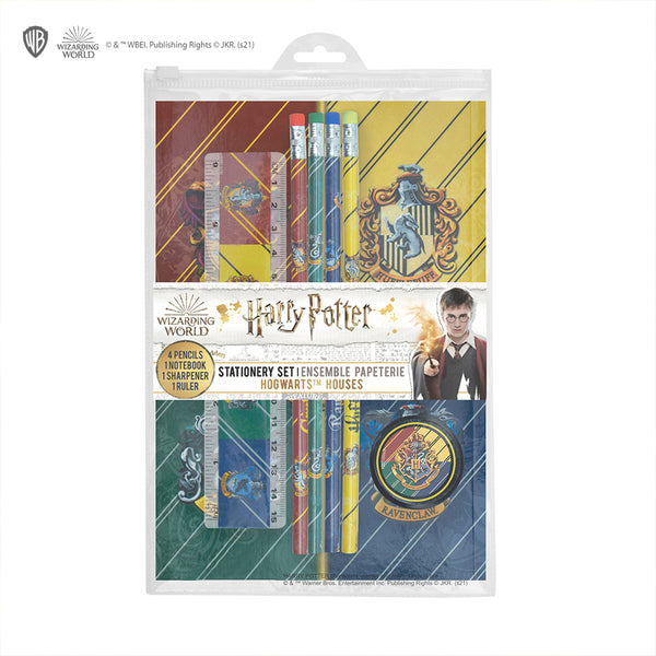 Hogwarts Houses stationery set, Harry Potter