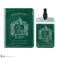 Juego de funda para pasaporte y etiqueta de equipaje de Slytherin