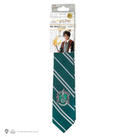Corbata de Slytherin con escudo tejido para niños
