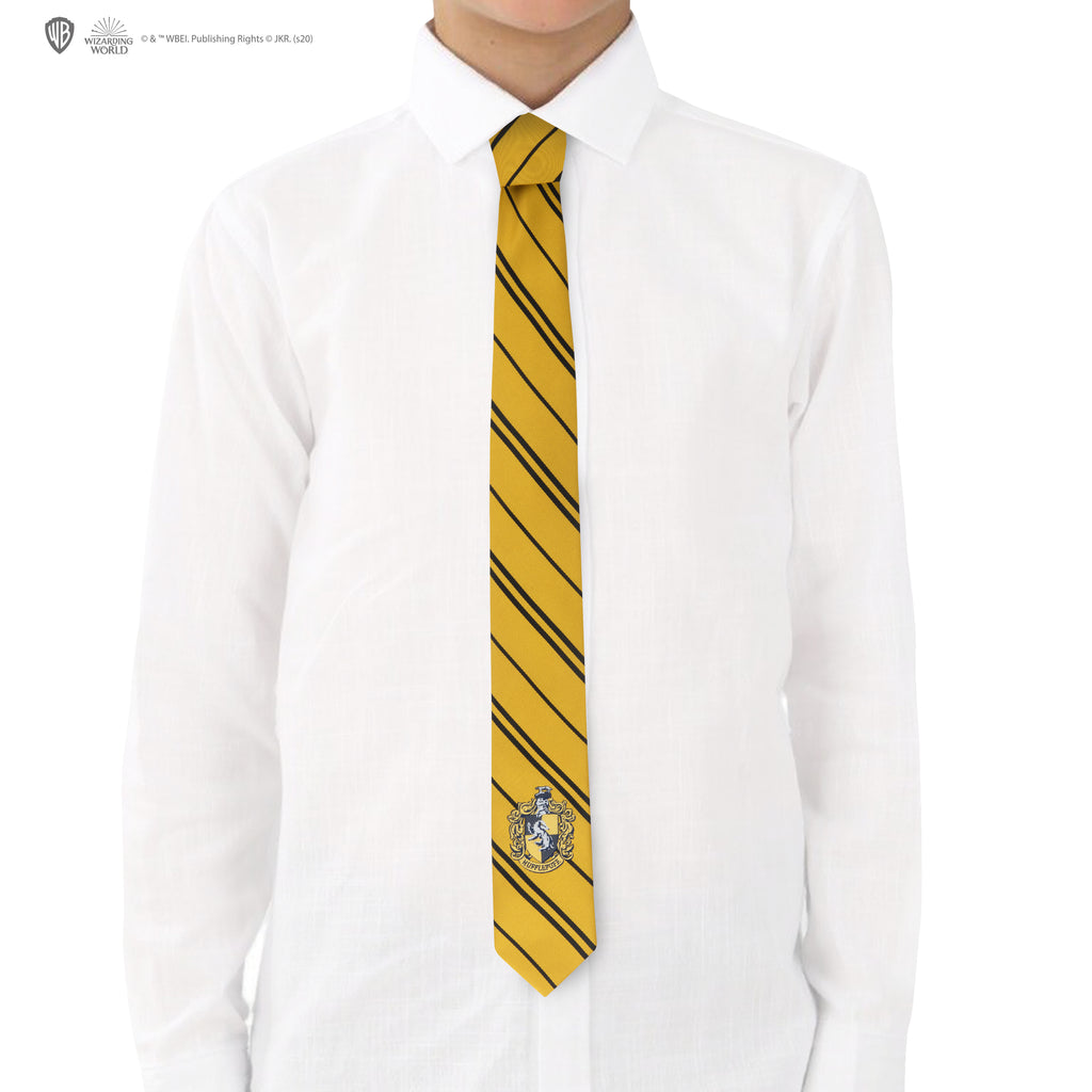 Kids Woven Crest Hufflepuff Tie