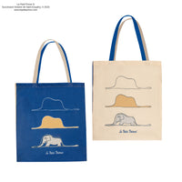 Bolsa tote con una boa constrictora digiriendo un elefante