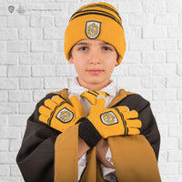 Conjunto de guantes y gorro Hufflepuff para niños