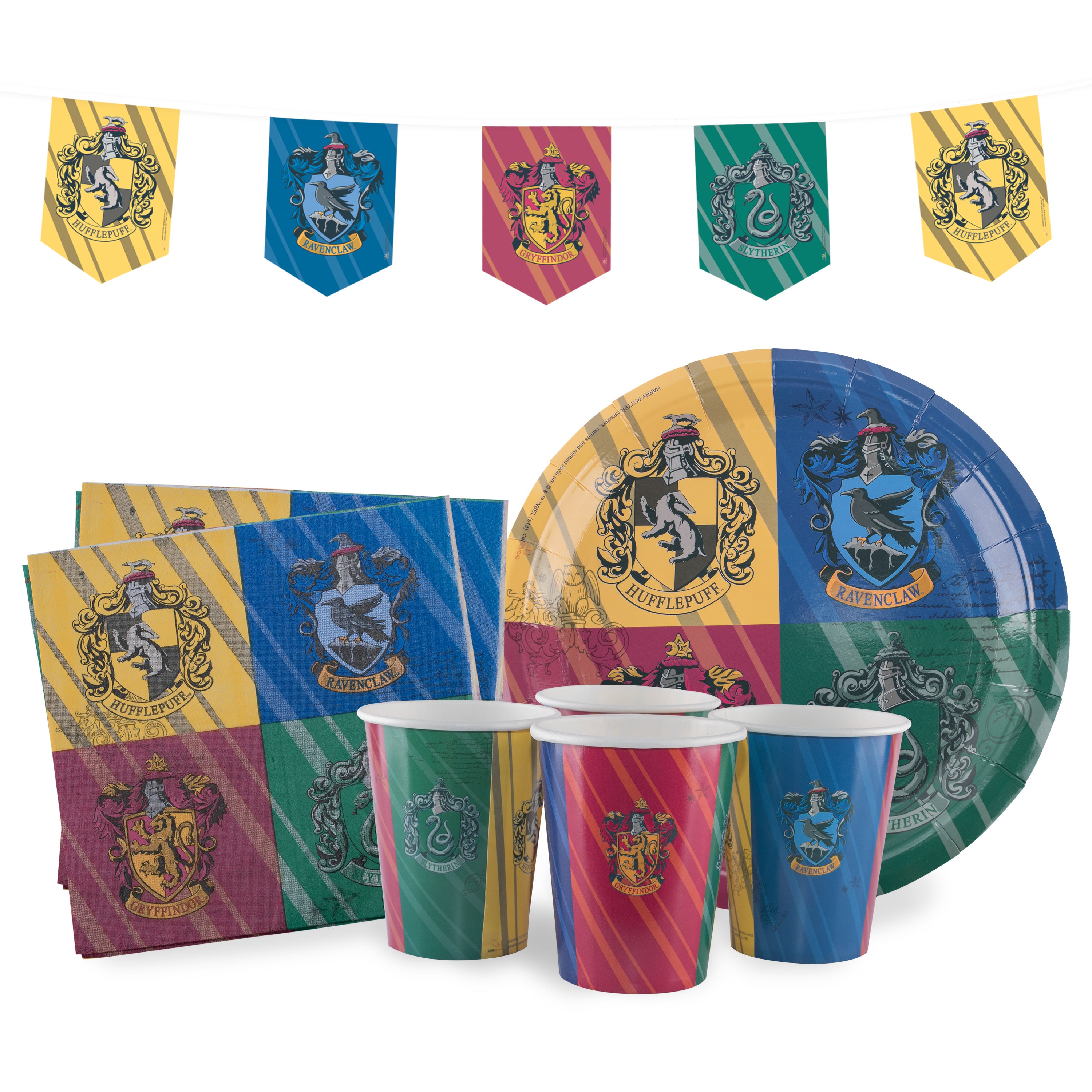 Pack 8 assiettes en carton Harry Potter Hogwarts