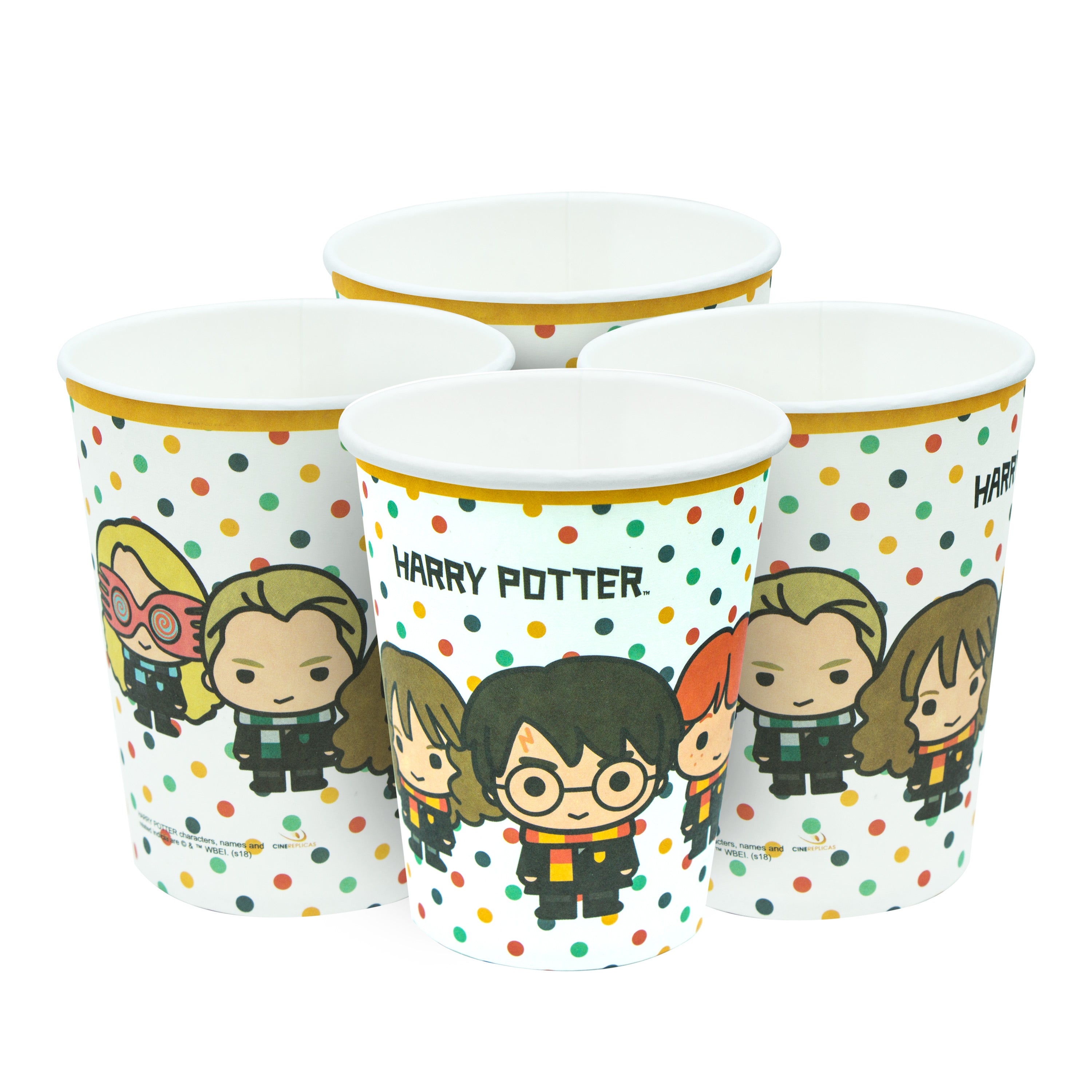 Kit Anniversaire Harry Potter Kawaii 8 enfants (8 assiettes, 8