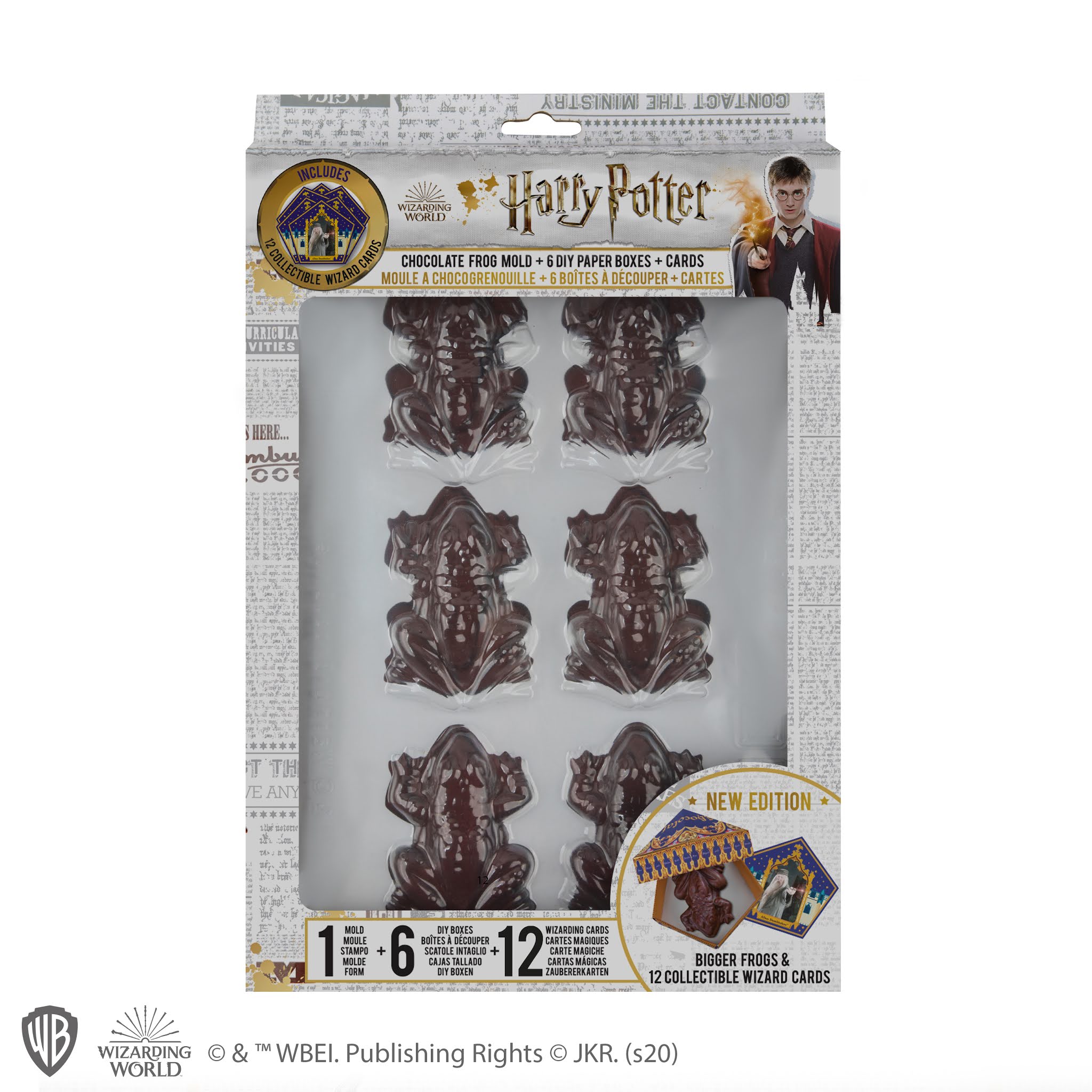 Chocolate Frog Mold + 12 Wizard Cards + 6 DIY boxes (New Edition) –  Cinereplicas USA