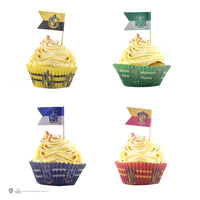 Set of 96 Hogwarts Houses Cupcake Baking Cups & Flag Picks