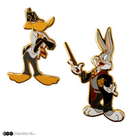 Set of 2 Bugs Bunny & Daffy Duck at Hogwarts Pin Badges