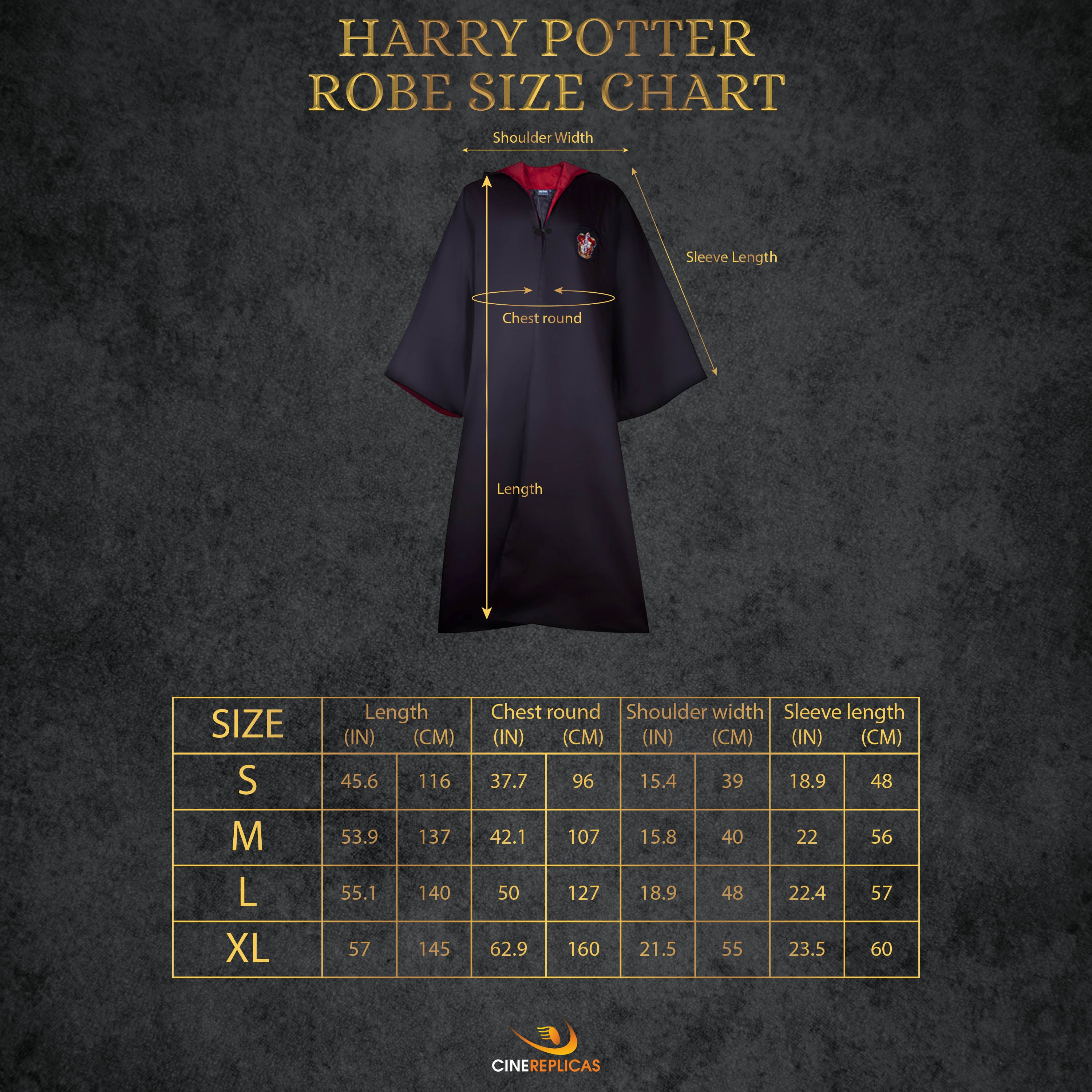 Cinereplicas Harry Potter Wizard Robe Mantello Grifondoro