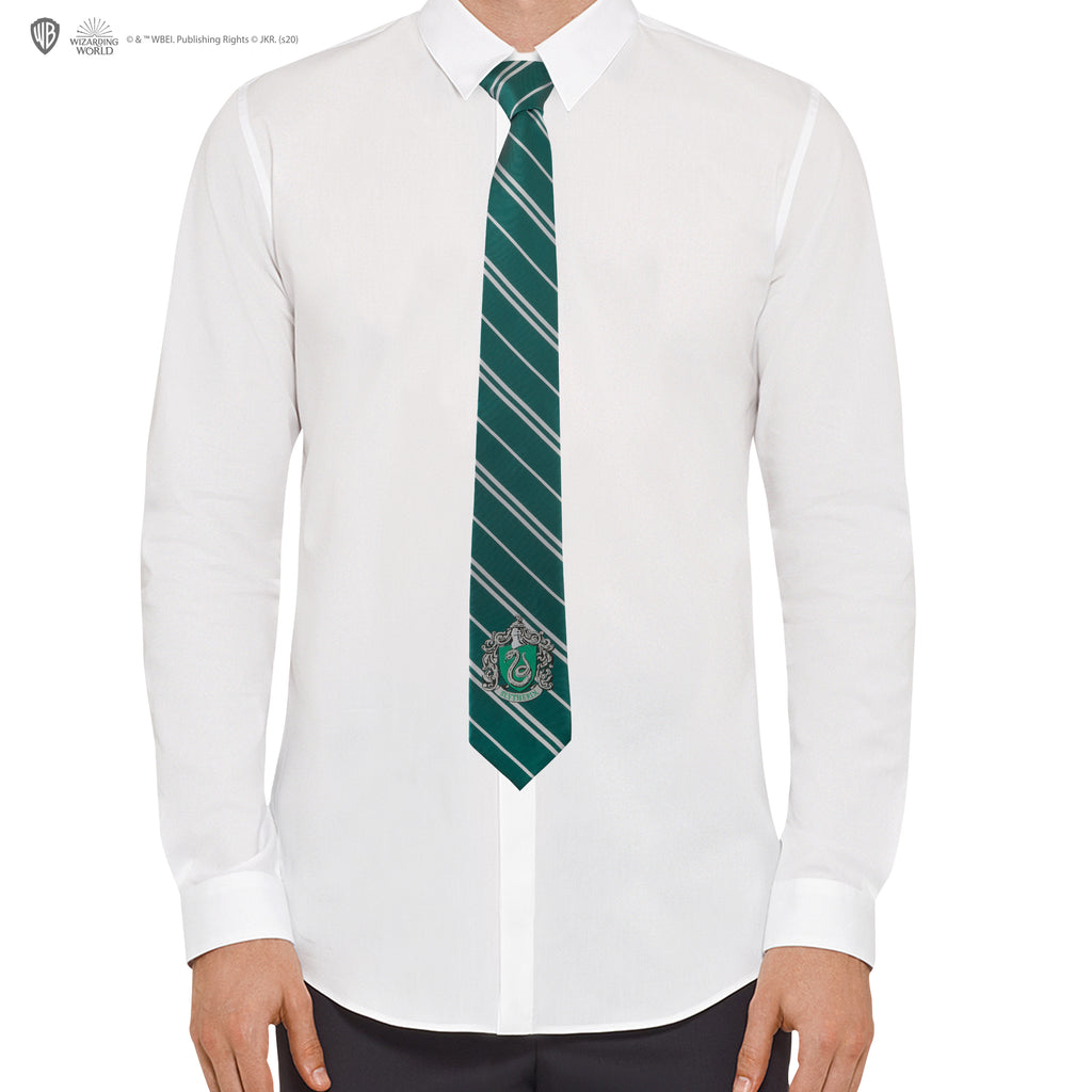 Adults Woven Crest Slytherin Tie