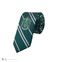 Corbata de Slytherin con escudo tejido para niños